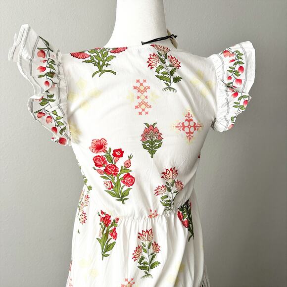 Celina Moon X Anthro Women’s Size Small Boho Floral Ruffle Cotton Maxi Dress NEW - Picture 8 of 16